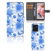 Hoesje voor Xiaomi Redmi Note 12 4G Flowers Blue - thumbnail