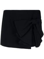 RED Valentino bow-embellished mini skort - BLACK