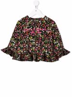 Philosophy Di Lorenzo Serafini Kids t-shirt à fleurs - Noir