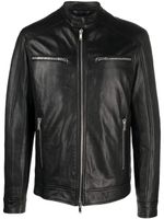 DONDUP veste de moto en cuir - Noir