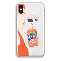 Peach please!: iPhone XS Transparant Hoesje