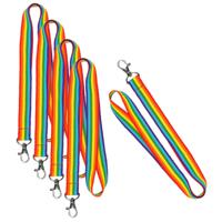 Keycord in Regenboog vlag kleuren - 10x - sleutelhanger - polyester