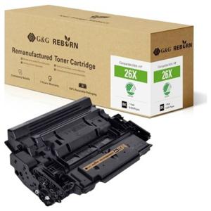 G&G Toner vervangt HP 26X Compatibel Zwart 9000 bladzijden Reborn remanufactured 21233