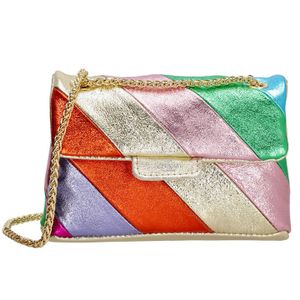 Charm London Schoudertasje Shiny Elisa Regenboog