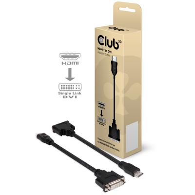 Club 3D CAC-HMD>DFD - Videoadapter - HDMI / DVI - HDMI (M) naar DVI-I (V)
