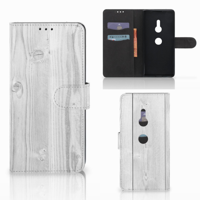 Sony Xperia XZ3 Book Style Case White Wood