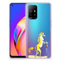 OPPO A94 5G | Reno5 Z Telefoonhoesje met Naam Horse Color