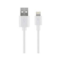 Goobay 54600 Lightning-kabel 1 m/Apple Lightning naar USB A oplaadkabel/high-speed 480 Mbits/oplaadkabel mobiele telefoon oplaadkabel iPad iPhone AirPods/wit / 1 m