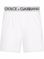 Dolce & Gabbana boxer à bande logo - Blanc