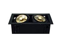 SLV plafondinbouwarmatuur KADUX 2 / spot, schijnwerper, plafondspot, plafondarmatuur, inbouwarmatuur led, binnenverlichting / GU10 75 W zwart