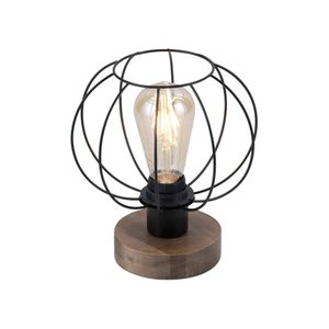 Just Light Houten tafellamp Kaska rond 15215-78