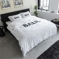 Dekbedovertrek BALR. - Lits-Jumeaux (240x220 cm) - Wit Katoen - Dessin: Tekst - BALR. - Dekbed-Discounter.nl