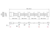 Delock 60142 Kabel Voeding Molex 4-polige stekker > 4 x SATA 15-polige bus 40cm - thumbnail