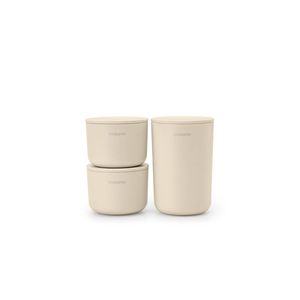 Brabantia ReNew opbergpotjes, set van 3 - Soft Beige