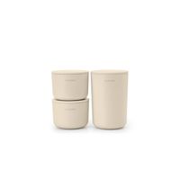 Brabantia ReNew opbergpotjes, set van 3 - Soft Beige - thumbnail