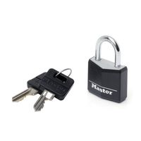 Masterlock 30mm - 18mm hardened steel shackle, 5mm diam. - double locking - 4-pin - 9130EURDBLK