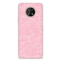 Nokia G50 TPU Case White Flowers - thumbnail