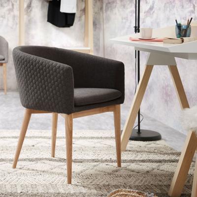 Kave Home eetkamerstoel 'Harlan' stof, kleur donkergrijs
