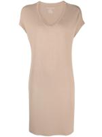 Majestic Filatures Shiftjurk met korte mouwen - Beige