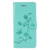 Shop4 - Samsung Galaxy A11 Hoesje - Wallet Case Vlinder Patroon Groen