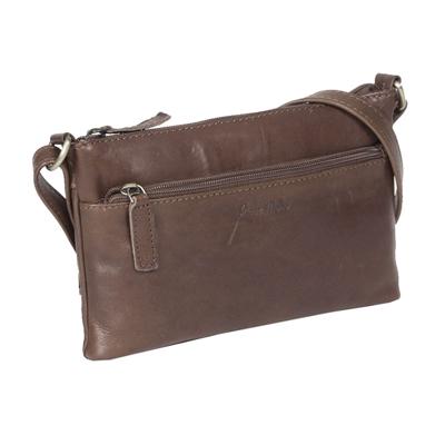 Piace Molto Leren Schoudertasje Deborah Bruin