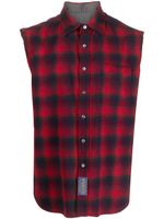 Maison Margiela x Pendleton chemise sans manches à carreaux - Rouge