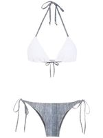 Amir Slama bikini triangle colour block - Multicolore