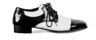 schoenen Gangster heren polyester zwart/wit