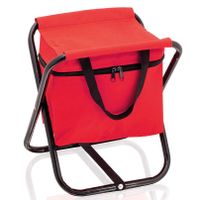 Opvouwbare stoel met koeltas rood 26 x 34 x 32 cm