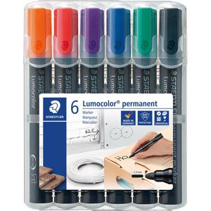 Staedtler Lumocolor permanent marker 352 permanente marker Kogelpunt Zwart, Blauw, Groen, Oranje, Rood, Violet 6 stuk(s)