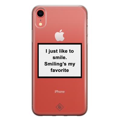 iPhone XR transparant hoesje - Always smiling