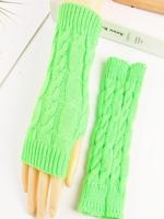 Vintage Statement Plain Twist Fingerless Casual Gloves