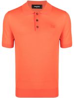 DSQUARED2 polo en laine à logo brodé - Orange - thumbnail