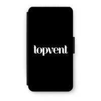 Topvent Zwart: iPhone XS Flip Hoesje