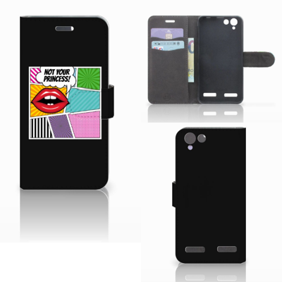 Lenovo Vibe K5 Wallet Case met Pasjes Popart Princess Lenovo Vibe K5 Wallet Case met Pasjes Popart Princess