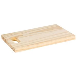 Snijplank blank hout - met handvat - 30 x 19 cm - keuken serveerplanken/broodplanken