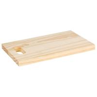 Snijplank blank hout - met handvat - 30 x 19 cm - keuken serveerplanken/broodplanken - thumbnail