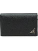 Prada porte-cartes en cuir Saffiano - Noir - thumbnail