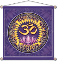 Meditatie banner Ohm Namo Shivaya - 37.5x37.5 - Polyester - S