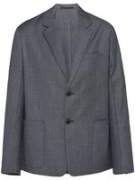 Prada blazer en laine à simple boutonnage - Gris - thumbnail