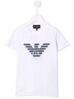 Emporio Armani Kids t-shirt à logo imprimé - Blanc