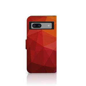 Book Case voor Google Pixel 8A Polygon Red