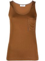 Fabiana Filippi bead-embellished tank top - Marron