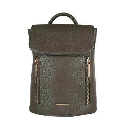 Mister Miara vegan leather rugzak olijfgroen