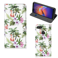 Motorola Moto E6 Play Hoesje maken Flamingo Palms
