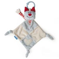 Taf Toys Knuffeldoekje Cat Blankie 30 X 39 Cm Wit/rood