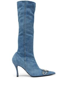 Diesel bottes D-Venus Kb D 90 mm en jean - Bleu