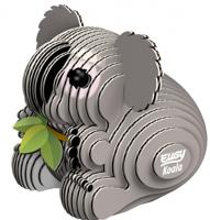 Eugy 3D puzzel koala 6 x 5 cm karton grijs 32 delig