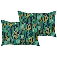 Beliani-VIOZENE-Tuinkussen set van 2-Groen-40 x 60 cm-Polyester - thumbnail