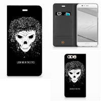 Mobiel BookCase Huawei P10 Plus Skull Hair